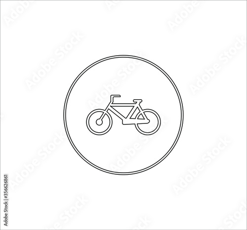 Bicycle road traffic sign icons. illustration for web and mobile design.