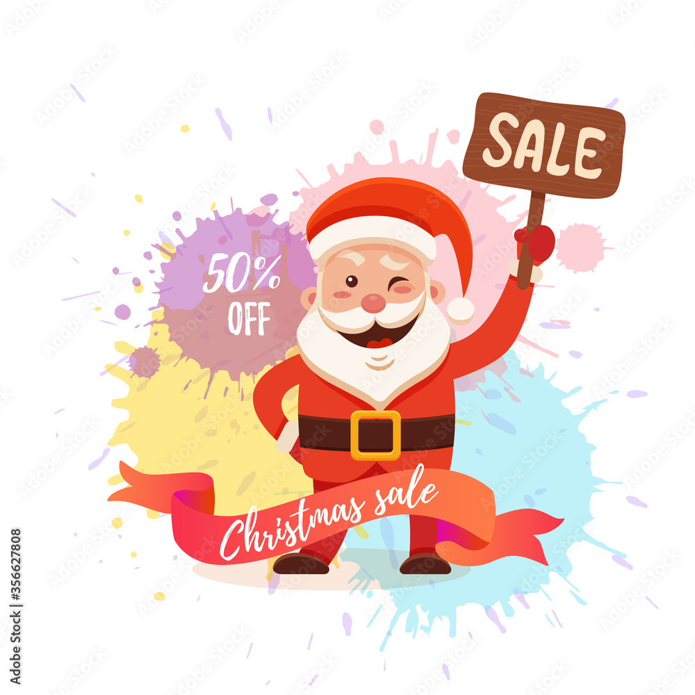 Cartoon Santa Claus for Your Christmas and New Year greeting Design Cartoon Santa Claus for Your Christmas and New Year greeting Design