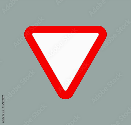 Yield traffic sign icons. illustration for web and mobile design.