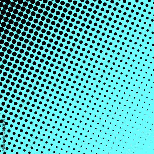 Black circles. Gradient halftone. Vector Illustration.