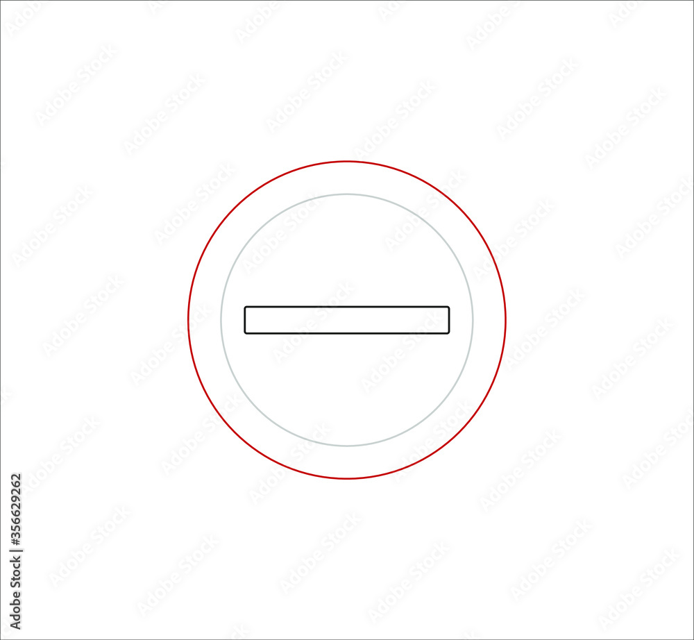 Traffic signs icons of Prohibition to pass without stopping. illustration for web and mobile design. Traffic signs icons of Prohibition to pass without stopping. illustration for web and mobile design.