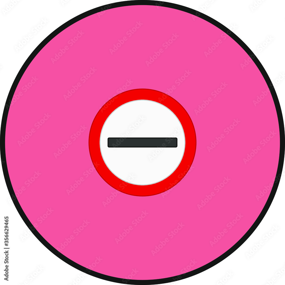 Traffic signs icons of Prohibition to pass without stopping. illustration for web and mobile design. Traffic signs icons of Prohibition to pass without stopping. illustration for web and mobile design.