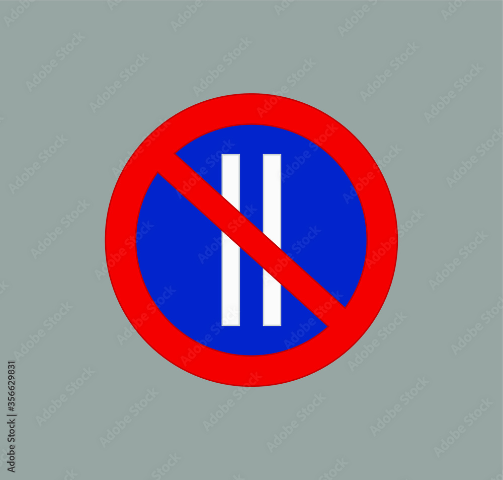 Prohibited parking traffic signs icons. illustration for web and mobile design. Prohibited parking traffic signs icons. illustration for web and mobile design.