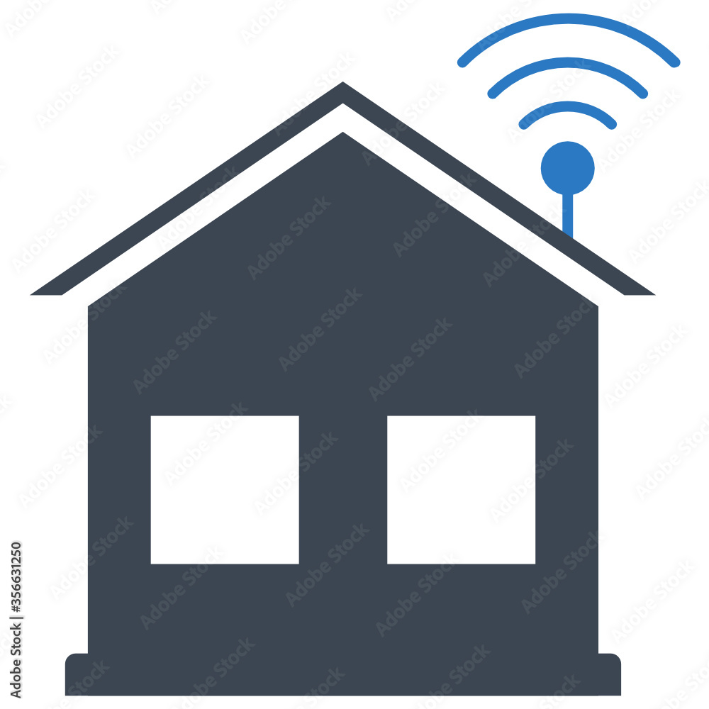 Home automation concept design, domotics vector icon design 
