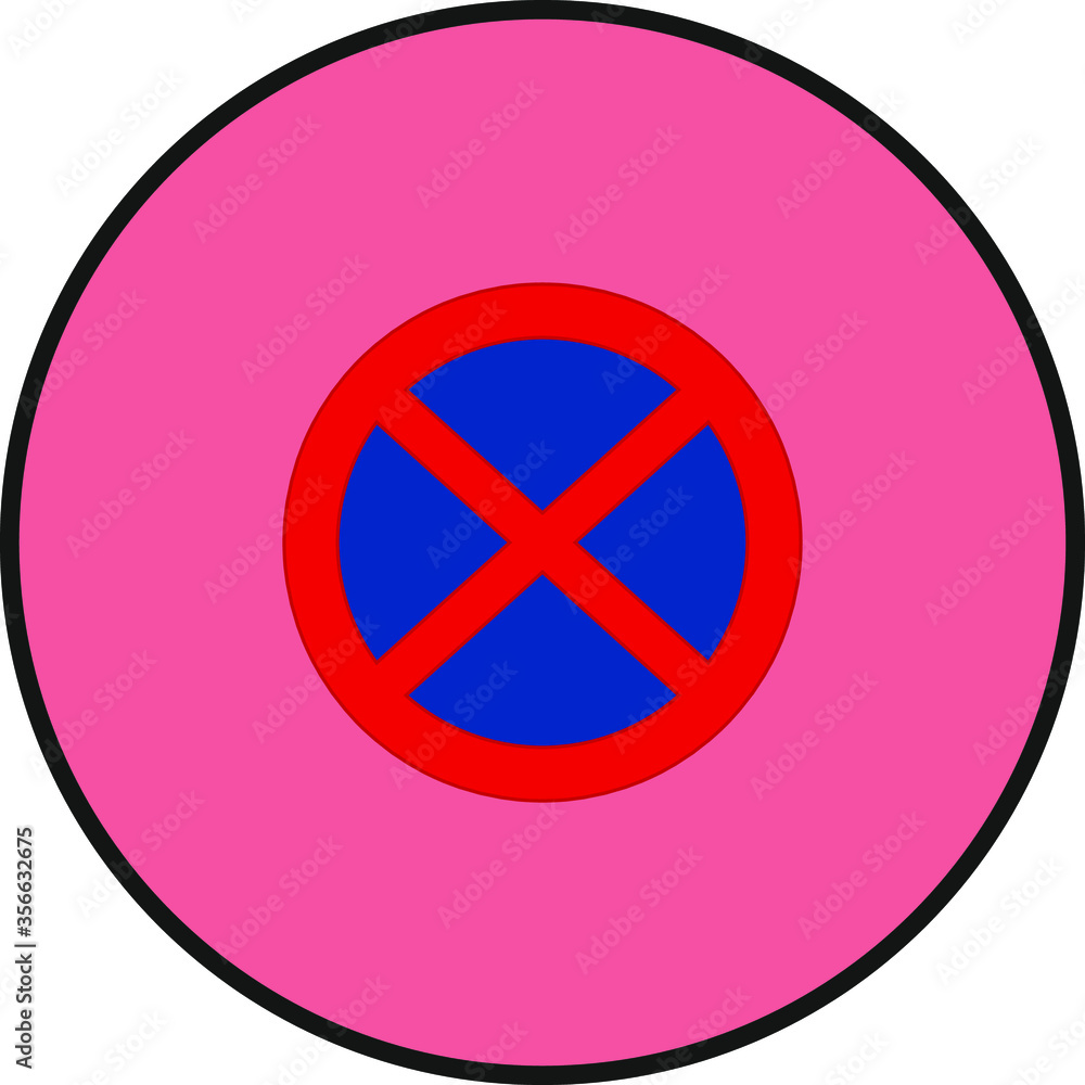 Prohibited parking traffic signs icons. illustration for web and mobile design. Prohibited parking traffic signs icons. illustration for web and mobile design.