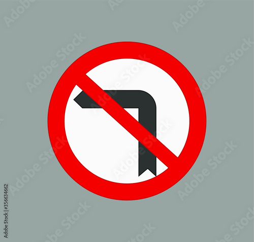 turn prohibition traffic signs icons. illustration for web and mobile design.