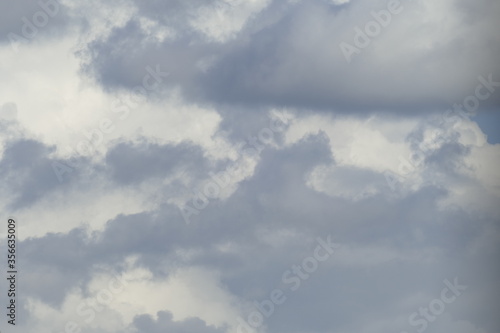 Weisse Wolken, grauer Himmel, Hintergrundbild, Deutschland, Europa