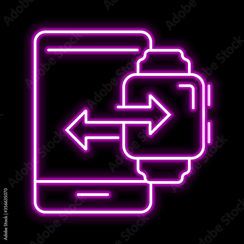 Smart trainer icon. Glowing sign logo vector