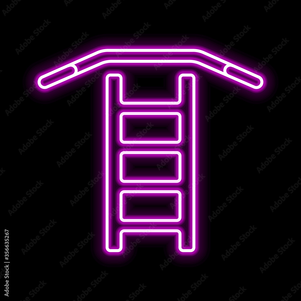 Horizontal bar icon. Glowing sign logo vector Horizontal bar icon. Glowing sign logo vector