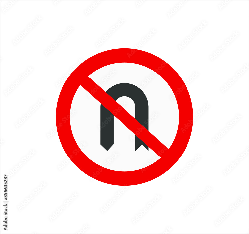 icons of traffic signs forbidden to turn. illustration for web and mobile design. icons of traffic signs forbidden to turn. illustration for web and mobile design.