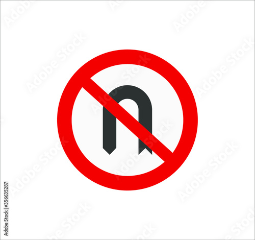 icons of traffic signs forbidden to turn. illustration for web and mobile design.
