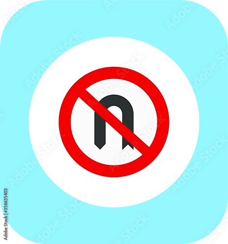 icons of traffic signs forbidden to turn. illustration for web and mobile design.