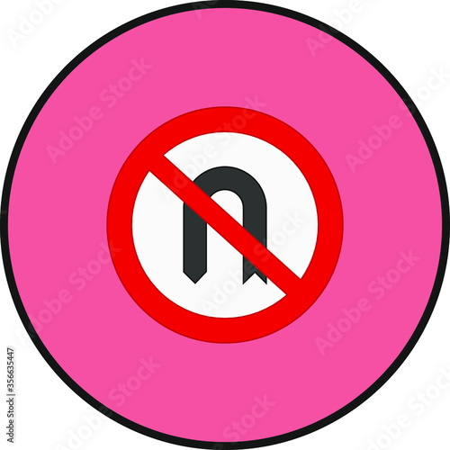 icons of traffic signs forbidden to turn. illustration for web and mobile design.
