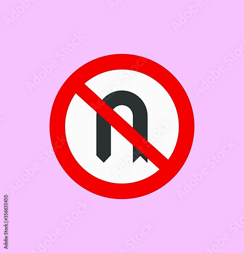 icons of traffic signs forbidden to turn. illustration for web and mobile design.