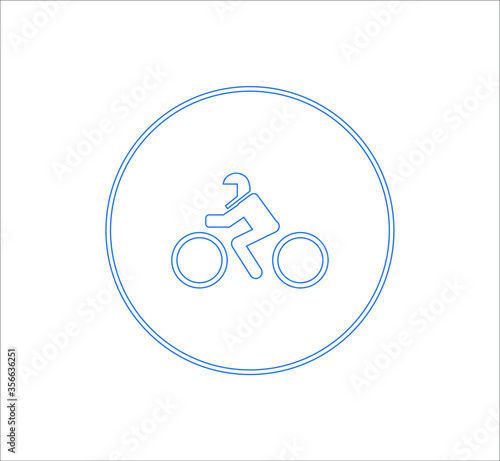 Roadway traffic sign icons for motorcycles. illustration for web and mobile design.