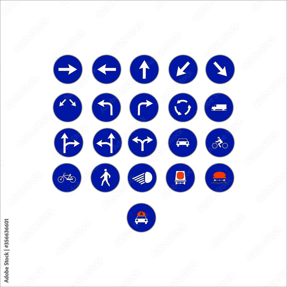 collection of traffic signs icons. illustration for web and mobile design. collection of traffic signs icons. illustration for web and mobile design.