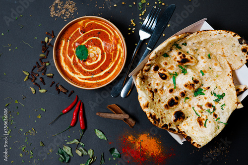 Photography Indian food and spicy spices, stylish photos for the menu