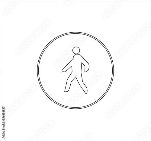 Pedestrian road traffic sign icons. illustration for web and mobile design.