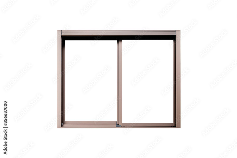 Metal window frame isolated on white background Metal window frame isolated on white background