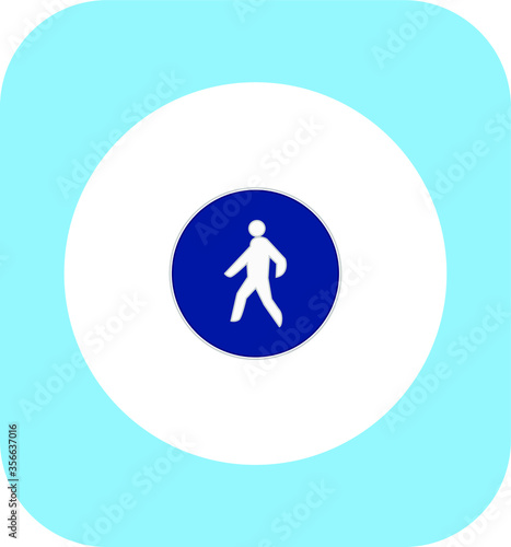 Pedestrian road traffic sign icons. illustration for web and mobile design.