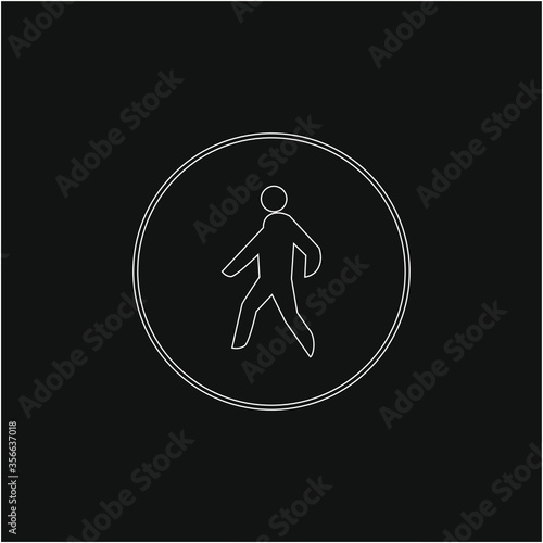 Pedestrian road traffic sign icons. illustration for web and mobile design.