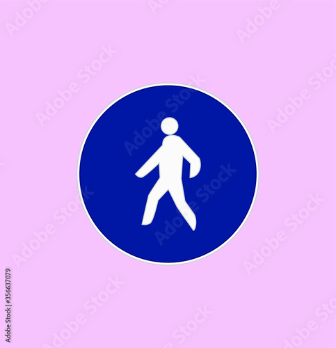 Pedestrian road traffic sign icons. illustration for web and mobile design.