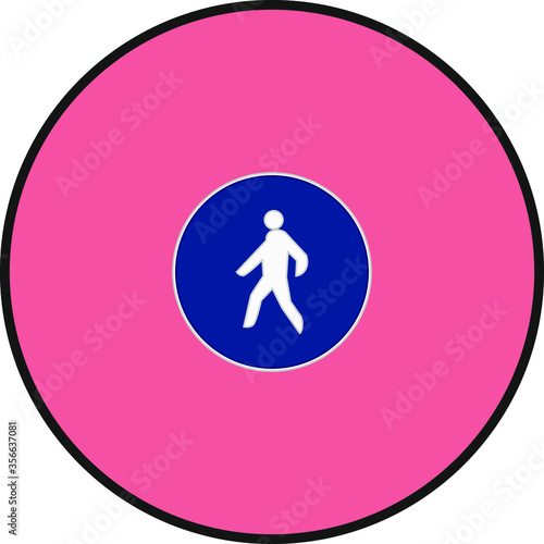 Pedestrian road traffic sign icons. illustration for web and mobile design.