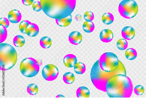 Soap bubbles seamless background.