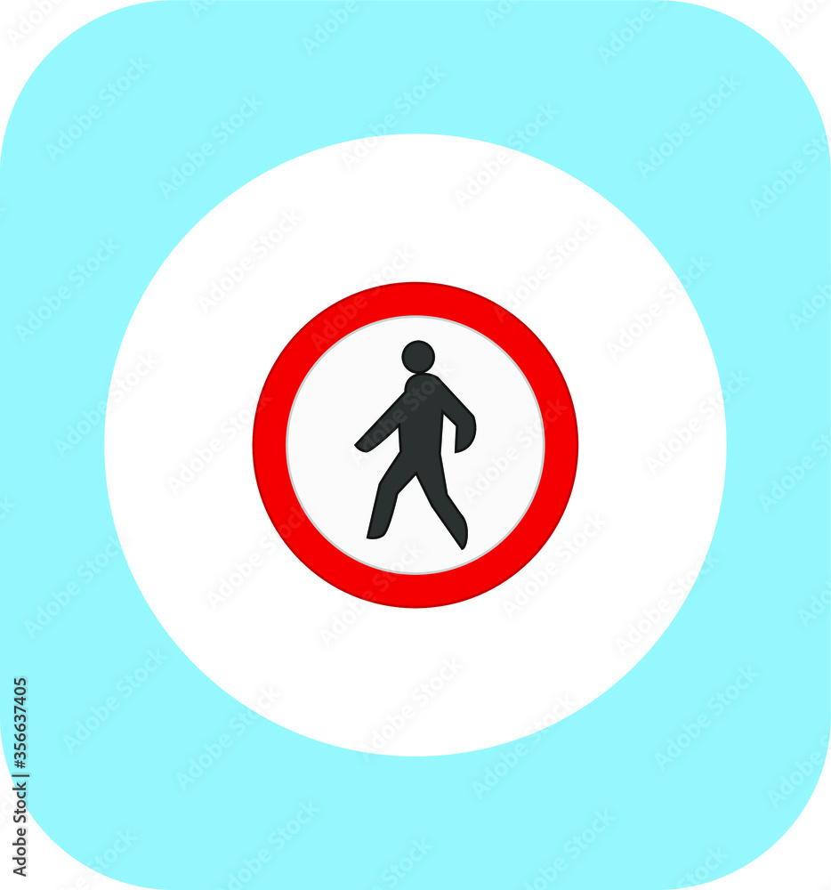 Pedestrian crossing prohibition traffic signs icons. illustration for web and mobile design. Pedestrian crossing prohibition traffic signs icons. illustration for web and mobile design.
