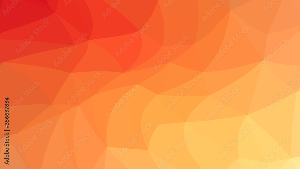 Orange red polygon pattern. Low poly design
