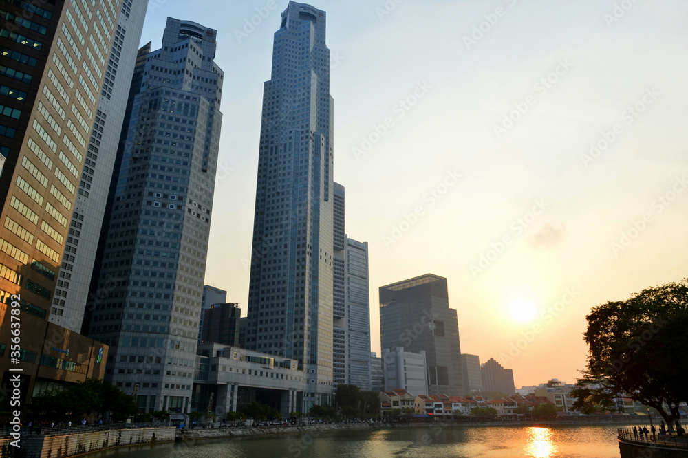 Fototapeta premium Singapore, beautiful city of Sigapur, beautiful building, business, city, sea, beach, tourism, green city, travel, inception, hotels,