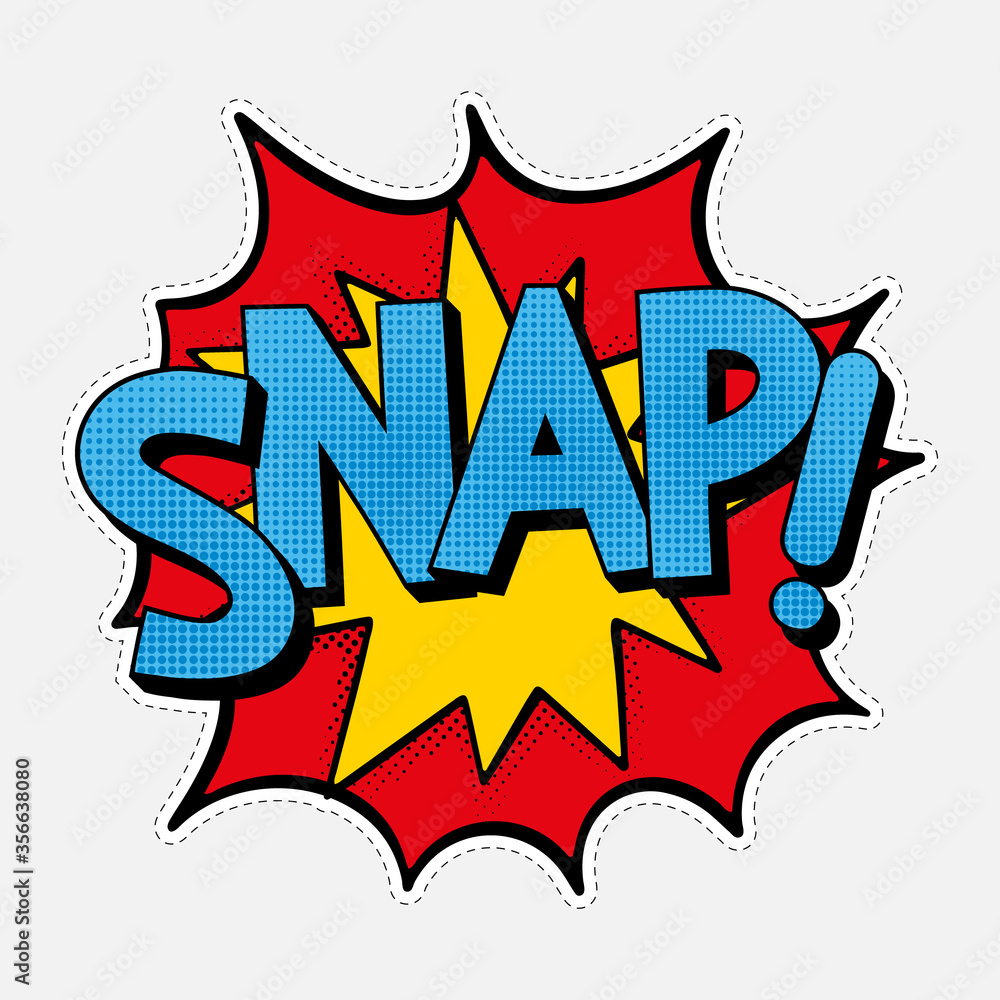 Comic style phrase with speech bubble SNAP! Comic style phrase with speech bubble SNAP!