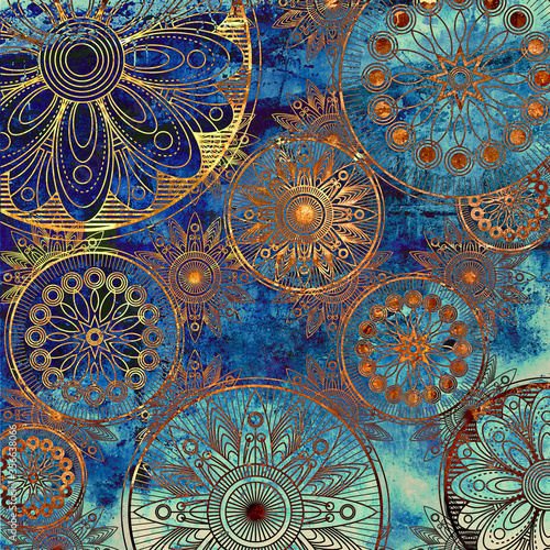 Canvas Print art grunge ornamental vintage background