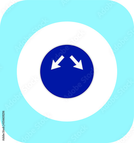 mandatory traffic signs icons. illustration for web and mobile design.