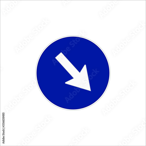 mandatory traffic signs icons. illustration for web and mobile design.