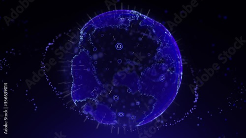Futuristic Planet Earth Loop