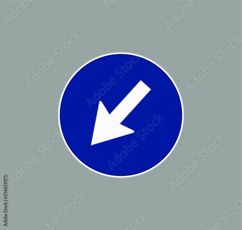 mandatory traffic signs icons. illustration for web and mobile design.