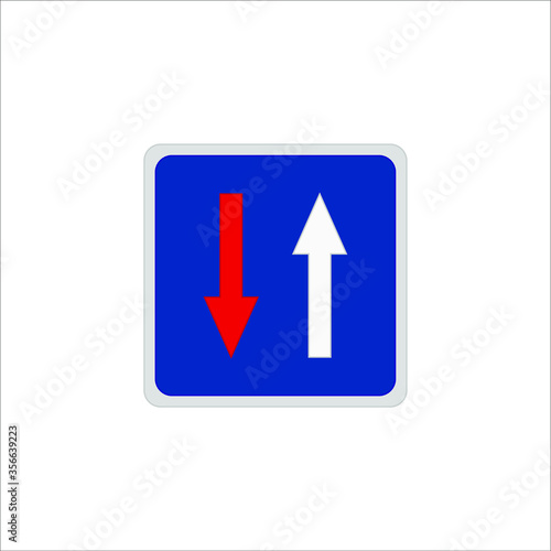 icons of traffic signs of priority to the opposite direction. illustration for web and mobile design.