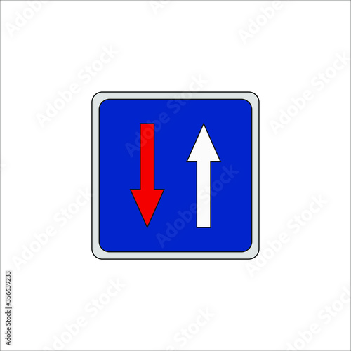 icons of traffic signs of priority to the opposite direction. illustration for web and mobile design.