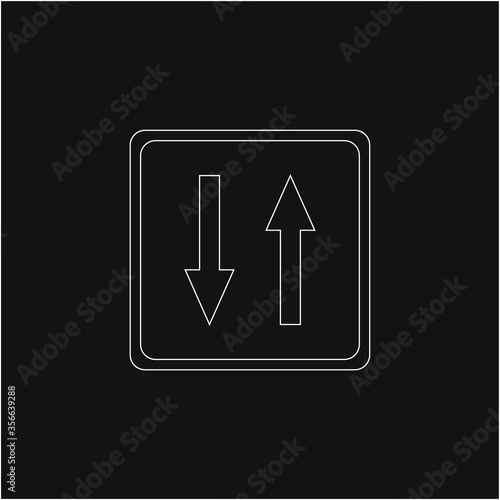 icons of traffic signs of priority to the opposite direction. illustration for web and mobile design.