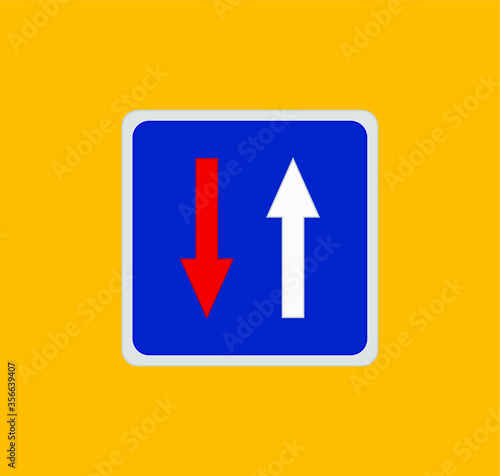 icons of traffic signs of priority to the opposite direction. illustration for web and mobile design.