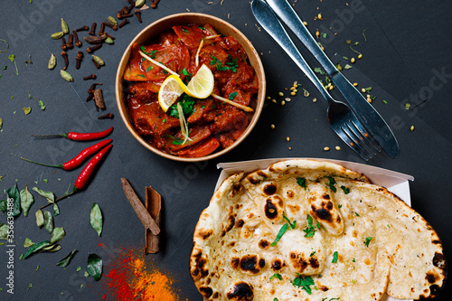Photography Indian food and spicy spices, stylish photos for the menu