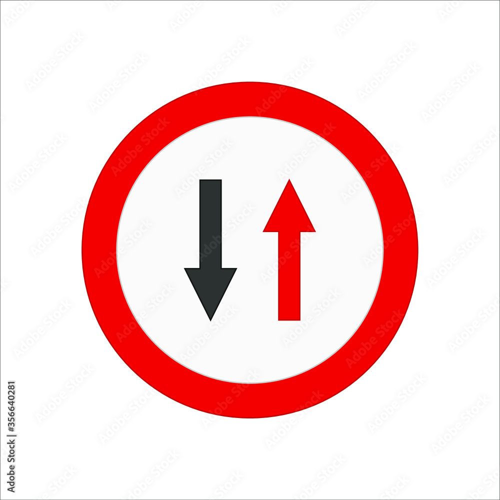 icons of traffic signs of priority to the opposite direction. illustration for web and mobile design. icons of traffic signs of priority to the opposite direction. illustration for web and mobile design.