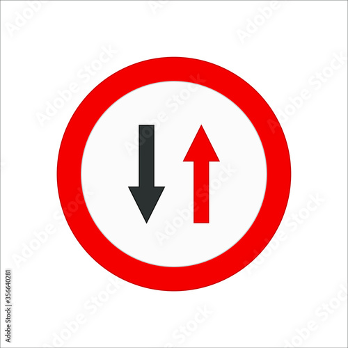 icons of traffic signs of priority to the opposite direction. illustration for web and mobile design.