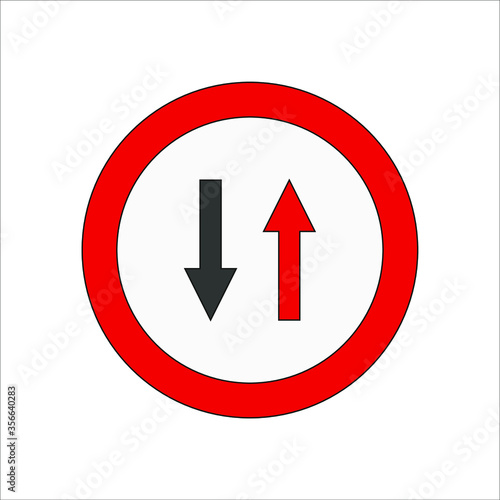 Free Download icons of traffic signs of priority to the opposite direction. illustration for web and mobile design. - GFXLoad