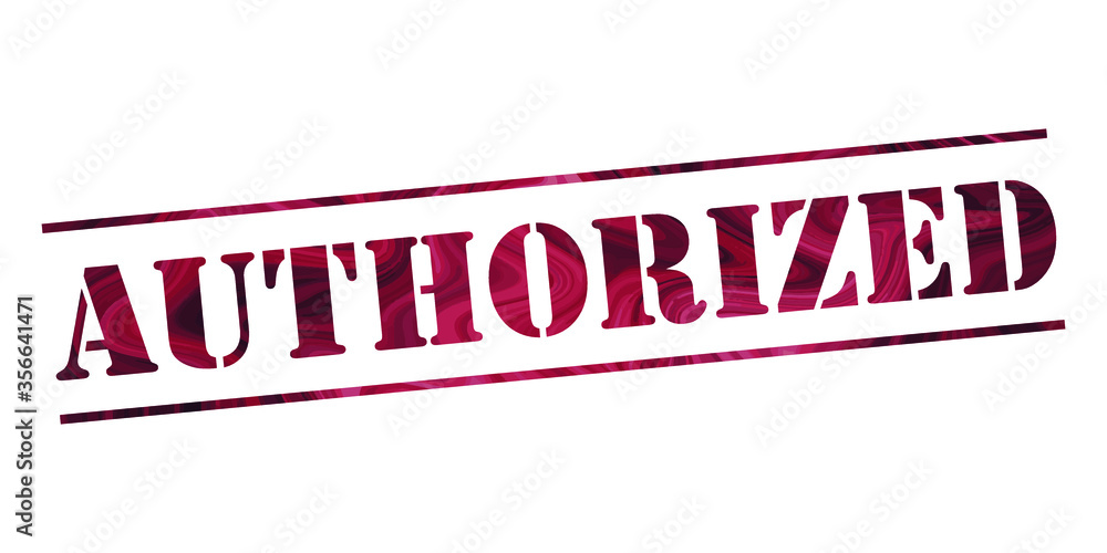 authorized Vector stamp. White isolated authorized Vector stamp. White isolated