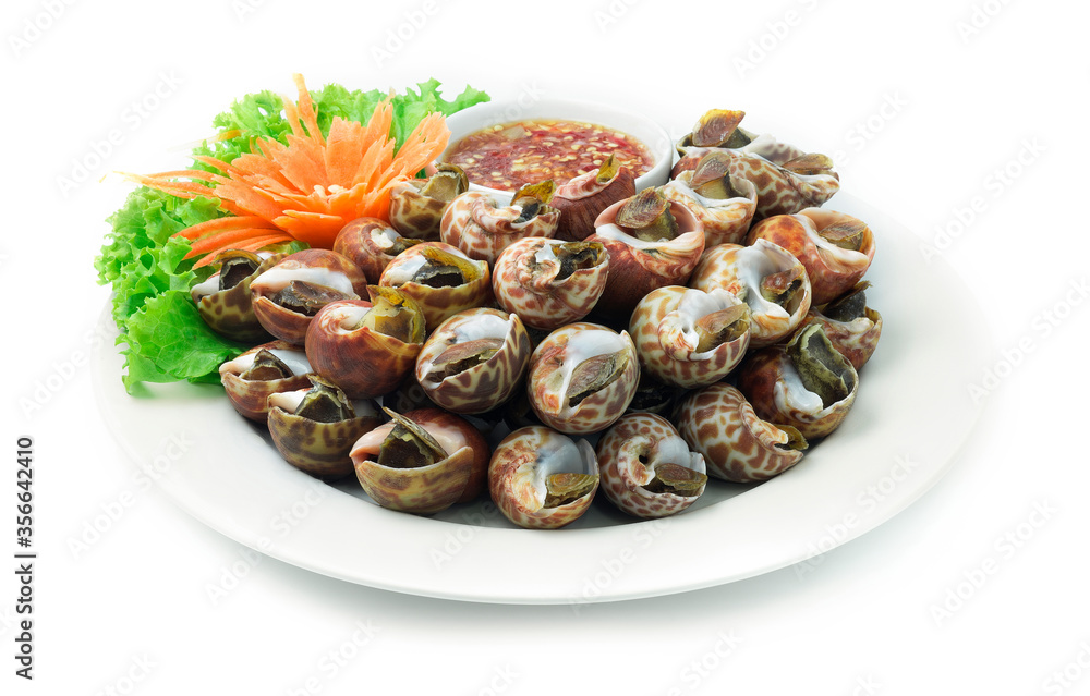 Steamed Spotted Babylon Blanching Steamed Spotted Babylon Blanching