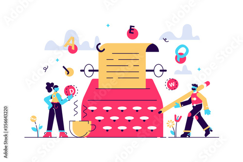 Story vector illustration. Flat tiny 