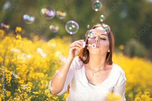 Girl with bubbles