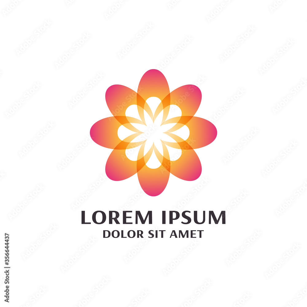 Flower logo vector design template Flower logo vector design template